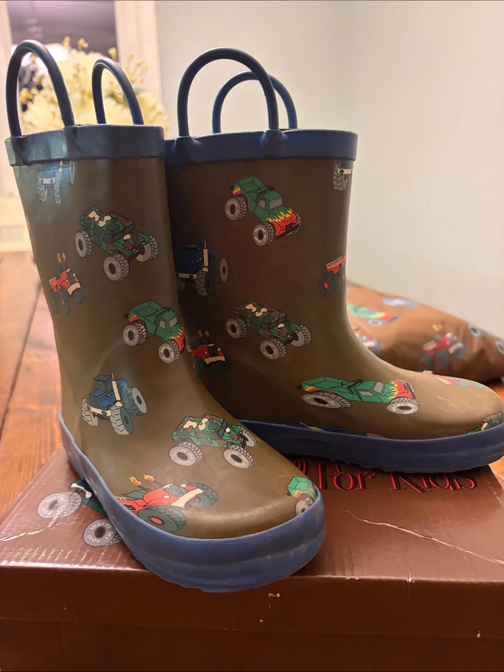 Monster Truck Rain Jacket and Rain Boots
